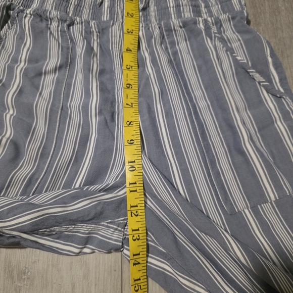 Abercrombie & Fitch Light Blue Striped Wide Leg Pants - Picture 9 of 11